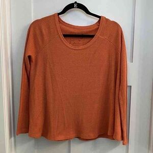 Chic Orange Long Sleeve Women's Top